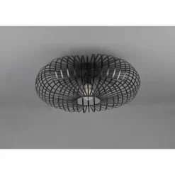 Lampes Vintages & Rétros-Luminaires Trio Plafonnier Trio-Leuchten Johann Noir, 1 lumière