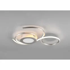 Luminaires Trio Plafonnier Trio-Leuchten Jive LED Nickel mat, 1 lumière, Télécommandes* Éclairage Led