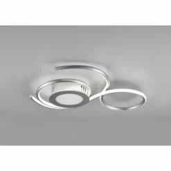 Luminaires Trio Plafonnier Trio-Leuchten Jive LED Nickel mat, 1 lumière, Télécommandes* Éclairage Led