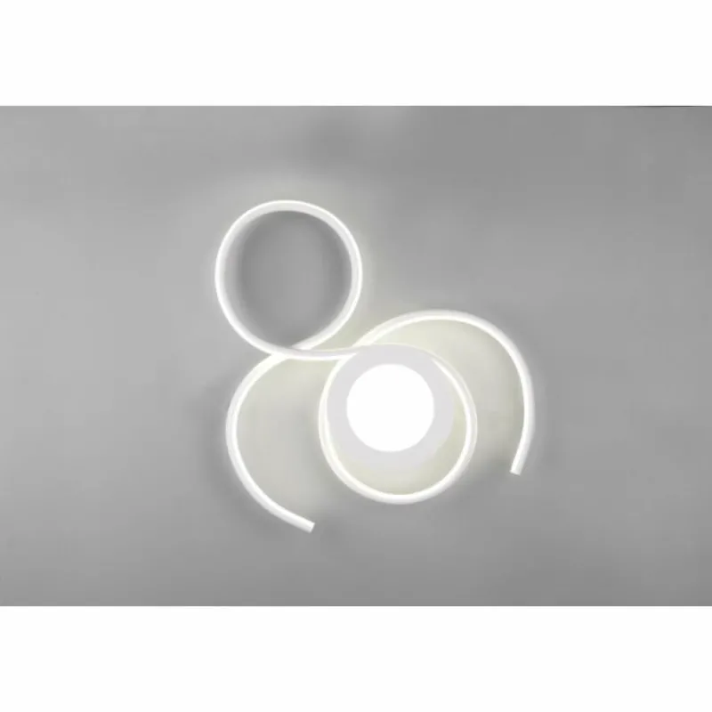 Luminaires Trio Plafonnier Trio-Leuchten Jive LED Blanc, 1 lumière, Télécommandes* Éclairage Led