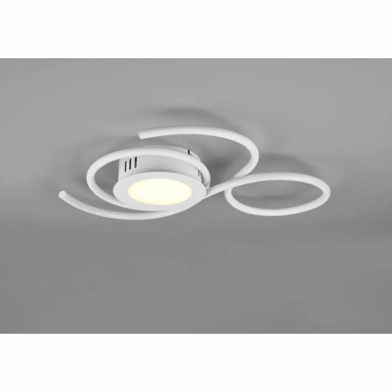 Luminaires Trio Plafonnier Trio-Leuchten Jive LED Blanc, 1 lumière, Télécommandes* Éclairage Led