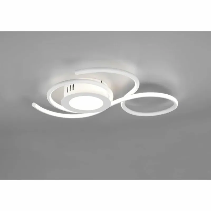 Luminaires Trio Plafonnier Trio-Leuchten Jive LED Blanc, 1 lumière, Télécommandes* Éclairage Led