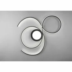 Luminaires Trio Plafonnier Trio-Leuchten Jive LED Noir, 1 lumière, Télécommandes* Éclairage Led