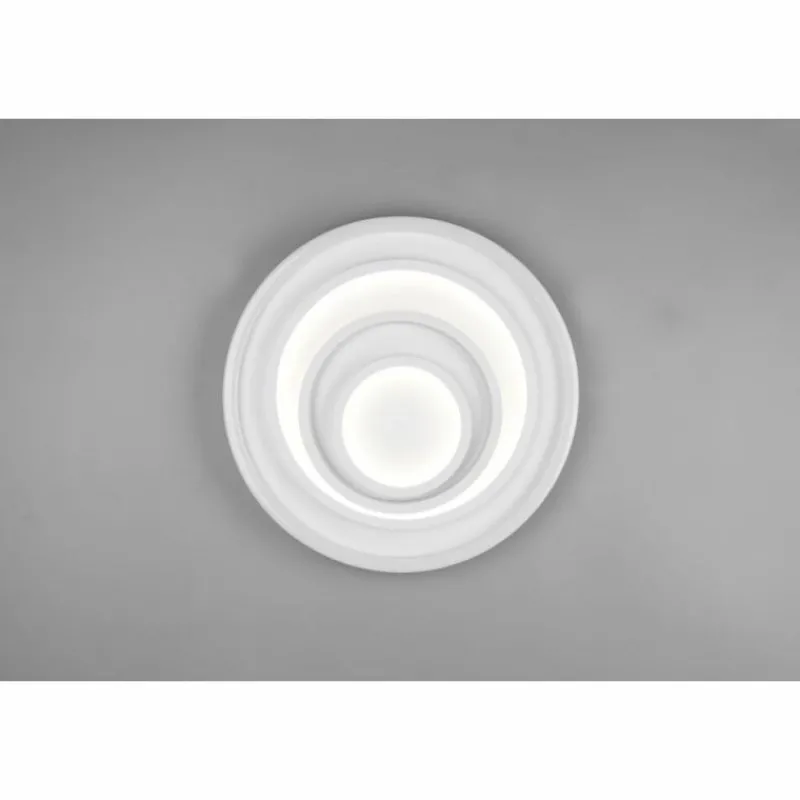 Luminaires Trio Plafonnier Trio-Leuchten Kagawa LED Blanc, 1 lumière, Télécommandes* Éclairage Led