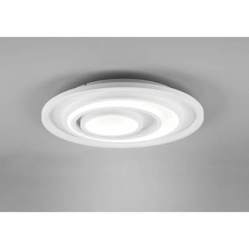 Luminaires Trio Plafonnier Trio-Leuchten Kagawa LED Blanc, 1 lumière, Télécommandes* Éclairage Led