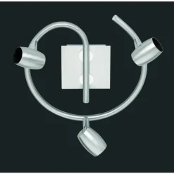 Luminaires Rustiques-Luminaires Trio Plafonnier Trio-Leuchten Michael Nickel mat, 3 lumières