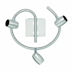 Luminaires Rustiques-Luminaires Trio Plafonnier Trio-Leuchten Michael Nickel mat, 3 lumières