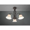 Luminaires Trio Plafonnier Trio-Leuchten Rustica Rouille, 3 lumières