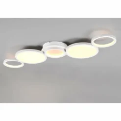 Luminaires Trio Plafonnier Trio-Leuchten Salsa LED Blanc, 1 lumière* Éclairage Led