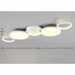 Luminaires Trio Plafonnier Trio-Leuchten Salsa LED Blanc, 1 lumière* Éclairage Led