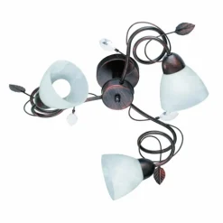 Luminaires Trio Plafonnier Trio-Leuchten Traditio Brun foncé, Rouille, 3 lumières