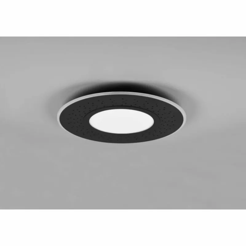 Luminaires Trio Plafonnier Trio-Leuchten Verus LED Noir, 1 lumière, Télécommandes* Éclairage Led