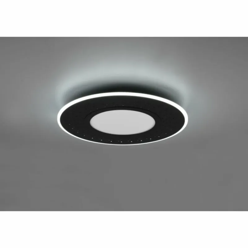 Luminaires Trio Plafonnier Trio-Leuchten Verus LED Noir, 1 lumière, Télécommandes* Éclairage Led