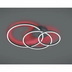 Luminaires Trio Plafonnier Trio-Leuchten Winona LED Noir, 2 lumières, Télécommandes, Changeur de couleurs* Éclairage Led