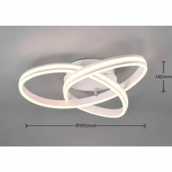 Luminaires Trio Plafonnier Trio-Leuchten Yara LED Blanc, 1 lumière* Éclairage Led