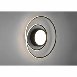 Luminaires Trio Plafonnier Trio-Leuchten Yava LED Noir, 1 lumière, Télécommandes* Éclairage Led