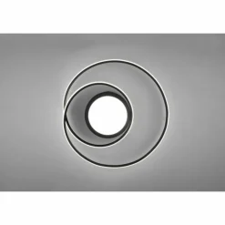 Luminaires Trio Plafonnier Trio-Leuchten Yava LED Noir, 1 lumière, Télécommandes* Éclairage Led