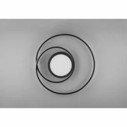 Luminaires Trio Plafonnier Trio-Leuchten Yava LED Noir, 1 lumière, Télécommandes* Éclairage Led