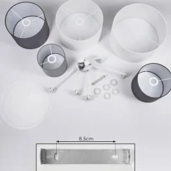 hofstein Plafonnier Trisett Gris, Noir, Blanc, 5 lumières* Plafonniers