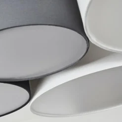 hofstein Plafonnier Trisett Gris, Noir, Blanc, 5 lumières* Plafonniers