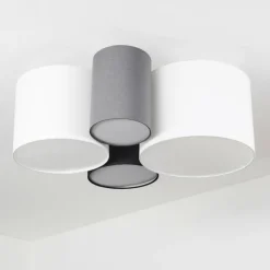 hofstein Plafonnier Trisett Gris, Noir, Blanc, 4 lumières* Plafonniers