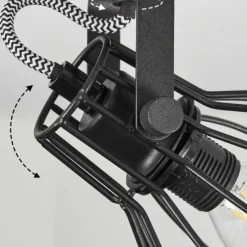 Luminaires Scandinaves-hofstein Plafonnier Tros Écru, Noir, 2 lumières