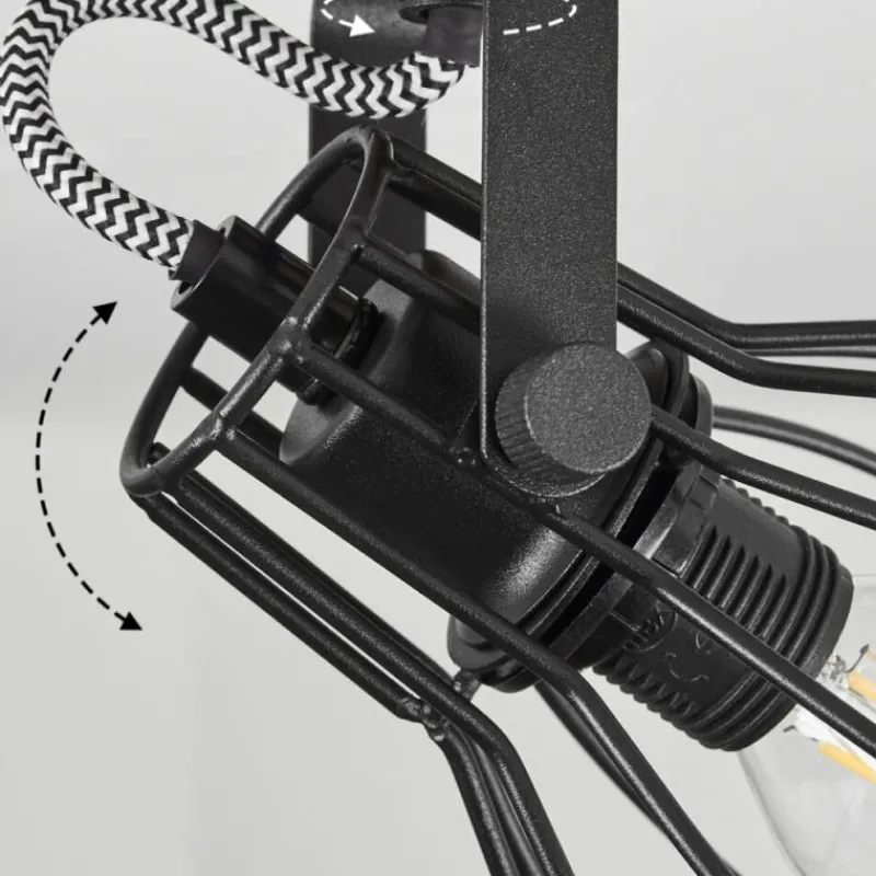 Luminaires Scandinaves-hofstein Plafonnier Tros Écru, Noir, 2 lumières