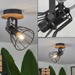 Luminaires Scandinaves-hofstein Plafonnier Tros Écru, Noir, 1 lumière