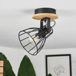 Luminaires Scandinaves-hofstein Plafonnier Tros Écru, Noir, 1 lumière