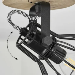 Luminaires Scandinaves-hofstein Plafonnier Tros Écru, Noir, 1 lumière