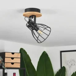 Luminaires Scandinaves-hofstein Plafonnier Tros Écru, Noir, 1 lumière