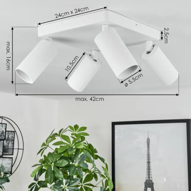 Luminaires Scandinaves-hofstein Plafonnier Trutielle Blanc, 4 lumières