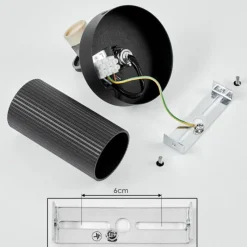 Luminaires Scandinaves-hofstein Plafonnier Trutielle Noir, 1 lumière