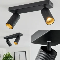Luminaires Scandinaves-hofstein Plafonnier Trutielle Noir, 2 lumières