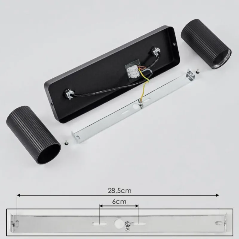 Luminaires Scandinaves-hofstein Plafonnier Trutielle Noir, 2 lumières