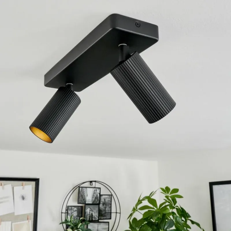 Luminaires Scandinaves-hofstein Plafonnier Trutielle Noir, 2 lumières