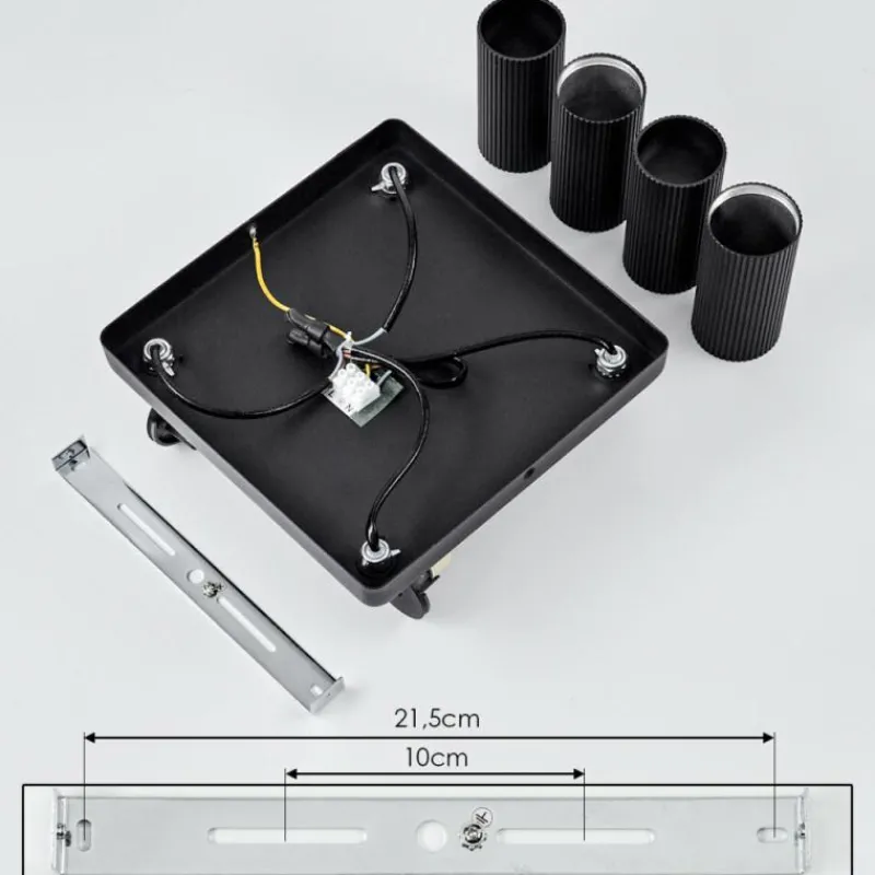 Luminaires Scandinaves-hofstein Plafonnier Trutielle Noir, 4 lumières