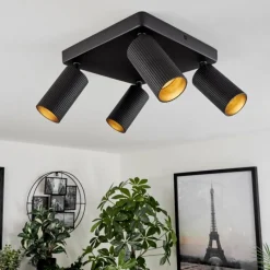 Luminaires Scandinaves-hofstein Plafonnier Trutielle Noir, 4 lumières