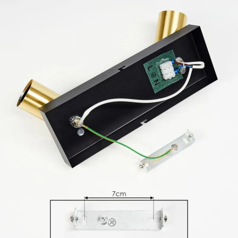 Lampes Dorées-hofstein Plafonnier Tulia Noir, 2 lumières