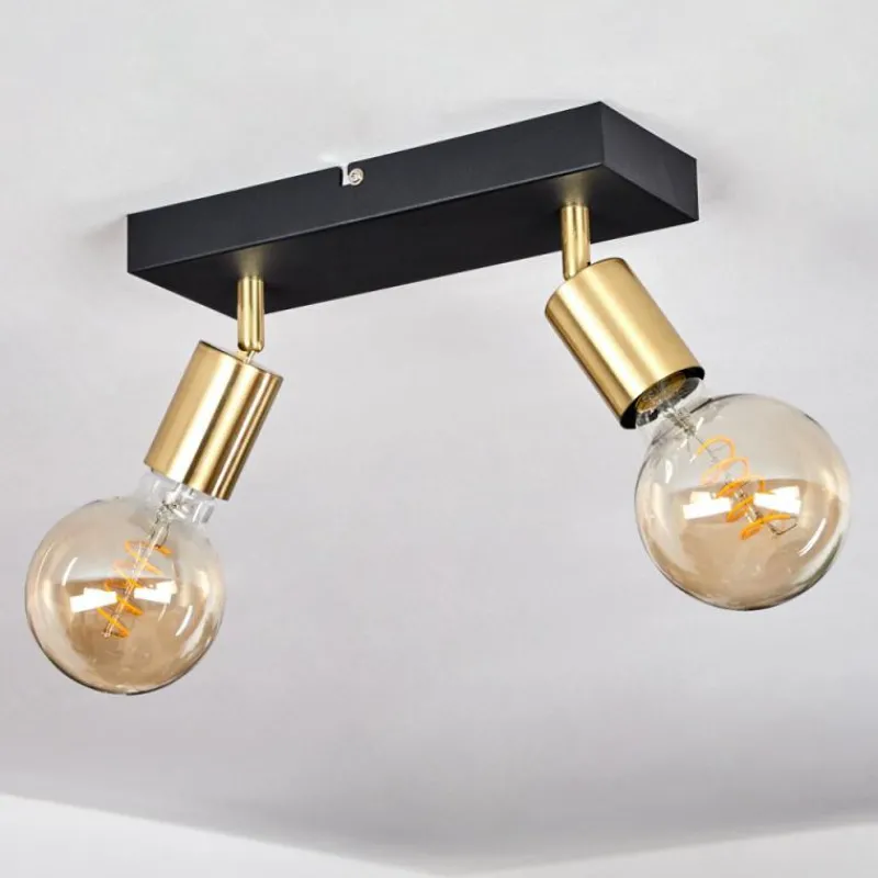 Lampes Dorées-hofstein Plafonnier Tulia Noir, 2 lumières