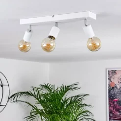 Lampes Vintages & Rétros-hofstein Plafonnier Tulla Blanc, 3 lumières