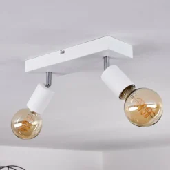 Lampes Vintages & Rétros-hofstein Plafonnier Tulla Blanc, 2 lumières