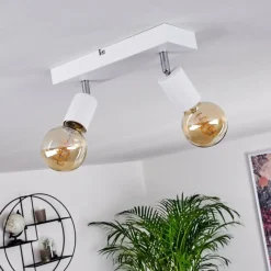 Lampes Vintages & Rétros-hofstein Plafonnier Tulla Blanc, 2 lumières