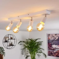 Lampes Vintages & Rétros-hofstein Plafonnier Tulla Blanc, 4 lumières