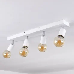 Lampes Vintages & Rétros-hofstein Plafonnier Tulla Blanc, 4 lumières