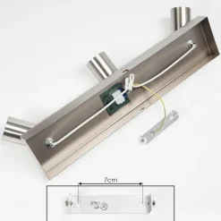 Lampes Vintages & Rétros-hofstein Plafonnier Tulla Nickel mat, 3 lumières