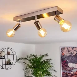 Lampes Vintages & Rétros-hofstein Plafonnier Tulla Nickel mat, 3 lumières