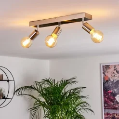 Lampes Vintages & Rétros-hofstein Plafonnier Tulla Nickel mat, 3 lumières