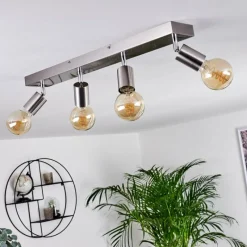 Lampes Vintages & Rétros-hofstein Plafonnier Tulla Nickel mat, 4 lumières
