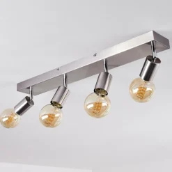 Lampes Vintages & Rétros-hofstein Plafonnier Tulla Nickel mat, 4 lumières